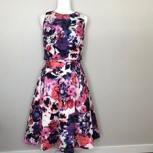 Eliza J Floral Two Floral Piece Skirt and Top Set